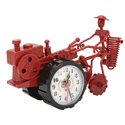 KIMISS Traktorform -Desktop -Uhr für Heimlebige Kunststoff, Kompaktes Design, Genaue Zeiteinstellung (Rot) von KIMISS