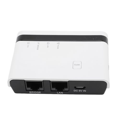 KIMISS USB -Druckserver für 4 Drucker - 10/100 Mbit/s Wired/Wireless Modi mit Plug and Play, Unterstützt Mehrere Betriebssysteme (EU-Stecker) von KIMISS