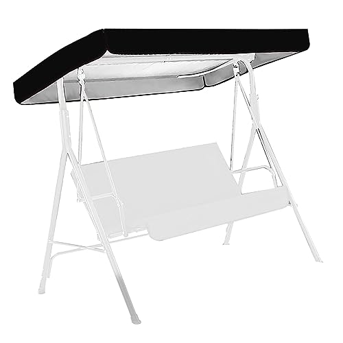 KIMISS Wasserdichtem Schwungstuhl -Baldachin Ersatz - Außenschwung, Baldachin, Terrasse Swing Stuhl Top Deckung All Wetter 190t (Black) von KIMISS