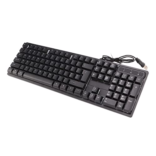 KR 6300 RGB Mechanische Gaming-Tastatur, Farbenfroh, Lichtstabil, 104 Tasten, Hängende Tastenkappen, Tastaturen mit Hintergrundbeleuchtung, USB-Kabel, mit Schnellem von KIMISS