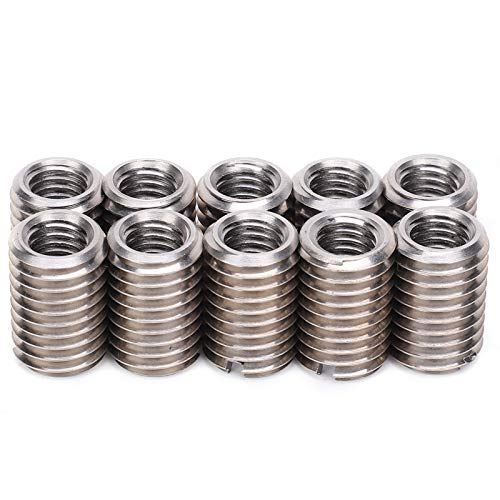 KIMISS 10 Stück M8 auf M12 Gewinde Reparatur Adapter, Edelstahl 303 Reduziermutter, Innen M8 x1.25 & Außen M12 x1.75, Gewindereduzierung Für Luftfahrt/Kfz/Maschinenbau von KIMISS