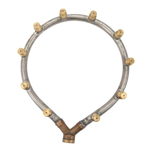 Multifunktionaler Runder Herzförmiger Sprinkler, G3/8-Innengewindedüse, Ringförmige Düse, G3/8-Innengewinde, Edelstahl, Kupfer, Mehrfach Zerstäubende Sprühdüse für (10 Kopf) von KIMISS