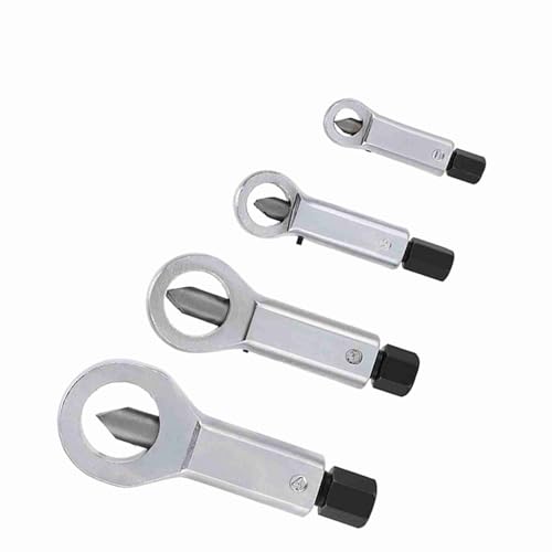 Mutternsprenger Werkzeug Zum Entfernen Beschädigter Muttern, Robuster Korrodierter oder Verrosteter Mutternentferner, 4 Größen Mutternspaltungswerkzeug-Set, Stahl, Langlebig und Mutternsprenger Werkzeug Zum Entfernen Beschädigter Muttern, Robuster Korrodierter oder Verrosteter Mutternentferner, 4 Größen Mutternspaltungswerkzeug-Set, Stahl, Langlebig und von KIMISS