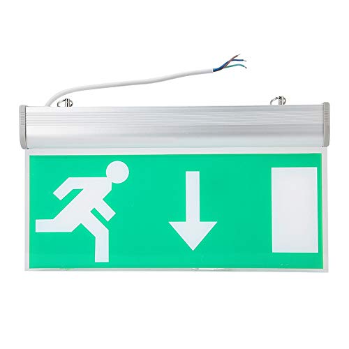 Schild Notausgangsschild Schild Notausgang Pfeil Nach unten Fluchtwegschild Rettungsweg Notausgangsschild Pfeil unten PMMC -Rettungszeichen/Rettungsschild/nachleuchtend 110-220V von KIMISS