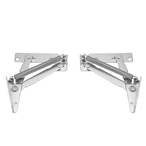 Scherenscharnier Soft Close Scharniere Silber Stahl 2er Set Stahl Langlebig Lift Up Federscharnier Für Schrank Schrank Kleiderschrank Tür von KIMISS