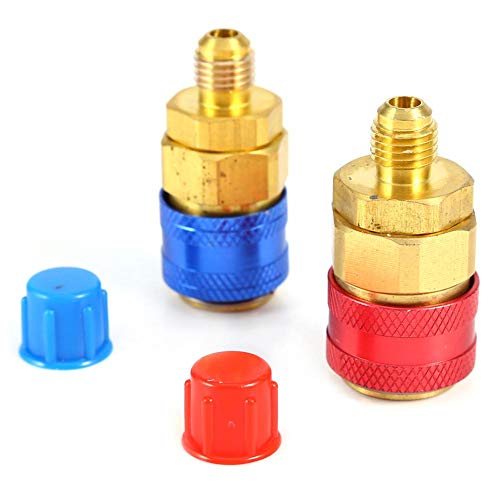 R134a Schnellkupplungen für Auto-Klimaanlage, Messingadapter für Hoch- und Niederdruck, 1/4" Anschluss von KIMISS