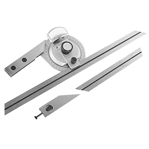 Universal-Winkelmesser Winkelmesser Karbonstahl 360-Grad-Stahl Universal-Winkelmesser Winkelsucher Messlineal mit Lupe von KIMISS