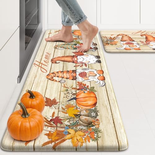KIMODE Küchenmatten für Boden, Anti-Ermüdung, Herbst-Halloween-Teppiche für Küchenboden, gepolsterte Küchenbodenmatten, Herbst-Küchenmatten für den Boden, 2-teilig, für Waschküche, Büro, Waschbecken KIMODE Küchenmatten für Boden, Anti-Ermüdung, Herbst-Halloween-Teppiche für Küchenboden, gepolsterte Küchenbodenmatten, Herbst-Küchenmatten für den Boden, 2-teilig, für Waschküche, Büro, Waschbecken von KIMODE