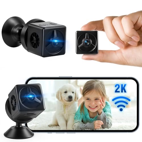 KIMTAR Full HD Mini Kamera WiFi Kleine Kamera, Mini Überwachungskamera, Live Übertragung Handy App Kompakt Bewegungsmelder für Startseite Büro Sicherheit von KIMTAR