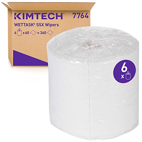 Kimtech Wettask SXX Wischtücher 7764 – 6 Nachfüllungen mit je 60 Tüchern, weiß von KIMTECH