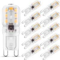Kinarito - 2 w G9 Warmweiß 3000 k, LED-Glühbirne, entspricht 25 w Halogenlampe, 230 v ac, 200 lm, 360° breite Strahlen, G9-Sockel, 10er-Pack von KINARITO