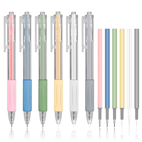 6 Stück Cuttermesser Stift, Morandi Papierschneidestift Einziehbarer Schneidwerkzeuge Utility Pen Präzision mit Zubehör und Kunststoff-Aufbewahrungsbox für Büro und Zuhause Heimwerkergebrauch von KINBOM