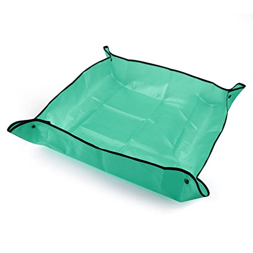 KINBOM 1 Stück Pflanzen Umtopfmatte, Indoor Pflanzmatten Faltbar Tragbare Gartenmatte wasserdichte Gartenmatte für Beschnittene Pflanzen Sämlinge Topfpflanzen (68x68cm) von KINBOM