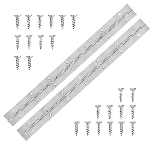 KINBOM 2 Stück Klavierscharnier Edelstahl 304 Heavy Duty Endlosscharnier Festes Klappscharnier für Klaviertüren Fensterschränke Werkzeugkästen Holzkisten KINBOM 2 Stück Klavierscharnier Edelstahl 304 Heavy Duty Endlosscharnier Festes Klappscharnier für Klaviertüren Fensterschränke Werkzeugkästen Holzkisten von KINBOM
