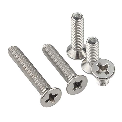 KINDOYO M10 Edelstahlschraube, Kreuzflachkopf Km Maschinenschraube,M10X25Mm/5 Pcs von KINDOYO