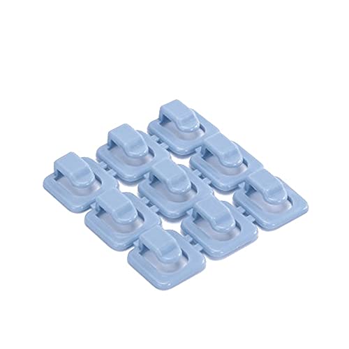 KINDOYO Selbstklebend Kabel-Halter - Selbstklebende Kabelklemmen Kabelmanagement Kleiner Kabel Clips Schreibtisch Wand Kabelklemme, Blau, 18PCS von KINDOYO