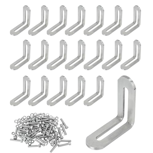 KINDPMA 20 Stück Metallwinkel Edelstahl Silber 50*50*19mm KINDPMA 20 Stück Metallwinkel Edelstahl Silber 50*50*19mm von KINDPMA