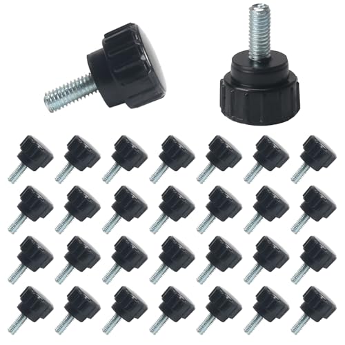 KINDPMA 30pcs Rundgriffschraube Rändelschraube mit Gewinde Rundgriffbolzen M4 x 10mm Klemmknöpfe 14mm Handknöpfe Daumenschrauben Flügelschraube für Industrie Maschine KINDPMA 30pcs Rundgriffschraube Rändelschraube mit Gewinde Rundgriffbolzen M4 x 10mm Klemmknöpfe 14mm Handknöpfe Daumenschrauben Flügelschraube für Industrie Maschine von KINDPMA