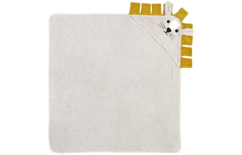 KINDSGUT Kapuzenhandtuch Löwe, Baumwolle, 100 x 100 cm von KINDSGUT