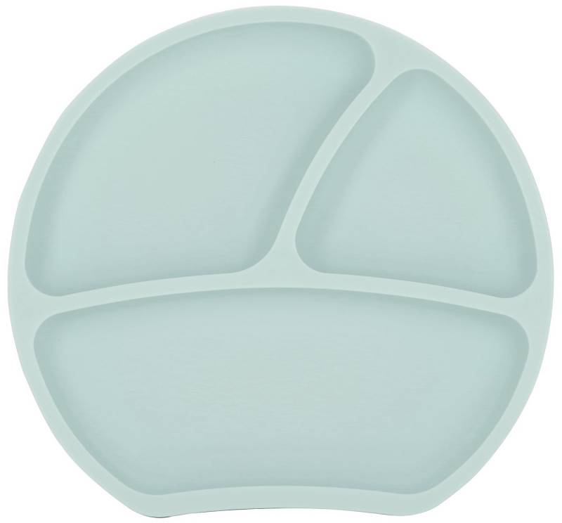 KINDSGUT Kindergeschirr-Set Teller (1-tlg), Silikon, umweltfreundliches Silikon, Aquamarin von KINDSGUT