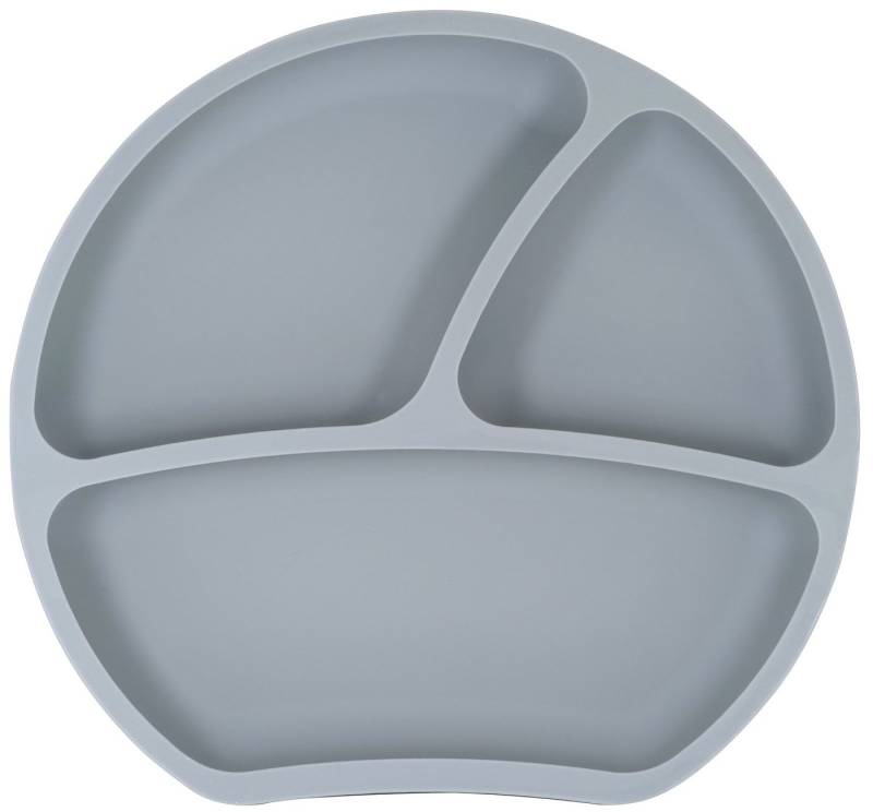 KINDSGUT Kindergeschirr-Set Teller (1-tlg), Silikon, umweltfreundliches Silikon, Dunkelgrau von KINDSGUT