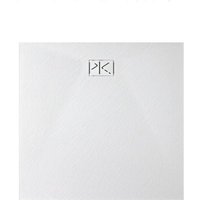 Duschwanne aus Kunstharz in Steinoptik, 80 x 80 cm, mattweiß Kinedo PIPIV248080BM weiß von KINEDO