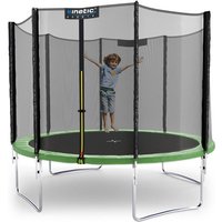 KINETIC SPORTS Trampolin Outdoor SALTO - TÜV Rheinland geprüft, Kindertrampolin Set mit Netz, Randpolster, USA Sprungruch - Ø 305 cm, Grün-4 von KINETIC SPORTS