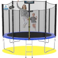 Trampolin Outdoor salto - tüv Rheinland geprüft, Kindertrampolin Set mit Netz, Randpolster, usa Sprungruch - ø 183 cm, blau - Kinetic Sports von KINETIC SPORTS