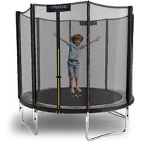 Trampolin Outdoor salto - tüv Rheinland geprüft, Kindertrampolin Set mit Netz, Randpolster, usa Sprungruch - ø 244 cm, Schwarz-4 - Kinetic Sports von KINETIC SPORTS