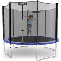 Trampolin Outdoor salto - tüv Rheinland geprüft, Kindertrampolin Set mit Netz, Randpolster, usa Sprungruch - ø 305 cm, blau - Kinetic Sports von KINETIC SPORTS