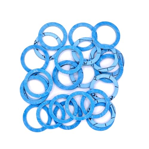 KINETICS LINE Flachdichtung 3/4 Zoll Normal (24 x 18 x 2 mm) 25 Stück Dichtungen für Gasanlagen, Klimaanlage, Solar, Sanitär, Verstärkt mit Kevlar® Aramidfaser (bis zu 350°C) von KINETICS LINE