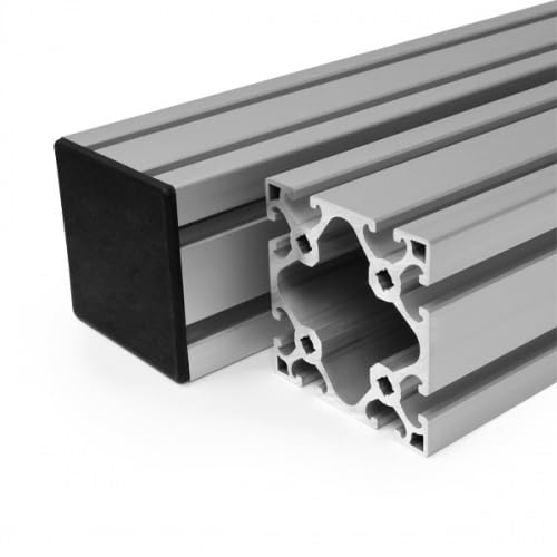 KINETIK MSystem® 10 Stück Abdeckkappe 80x80 Nut 8 schwarz Aluprofil Kappe Endkappe Profilkappe Kunststoff, kompatibel mit item 0.0.026.37 von KINETIK MSystem