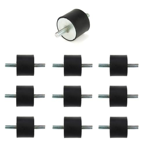 KINETIK MSystem® 10 Stück Gummipuffer M6 Gummilager Silentblock Anti-Vibration Gummi Dämpfer Schwingungsdämpfer Ø20x15 mm von KINETIK MSystem