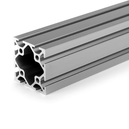 KINETIK MSystem® 8 m (4 Stück 2000 mm) K20.N5 Aluprofil 40x40 Nut 5 silber eloxiert Aluminium Profil Systemprofil Profilschiene Montageprofil, kompatibel mit item Profil 5 40x40 0.0.370.05 von KINETIK MSystem