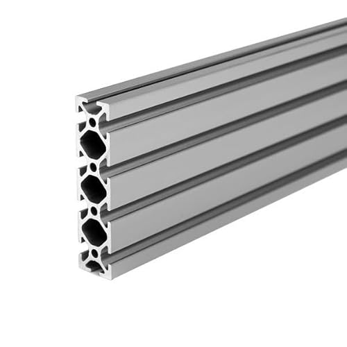 KINETIK MSystem® K20.N5 Aluprofil 20x80 Nut 5 silber eloxiert Aluminium Profil Systemprofil Profilschiene Montageprofil Konstruktionsprofil, kompatibel mit item profil 5 80x20 0.0.370.86 (1, 1600 mm) von KINETIK MSystem