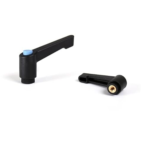 KINETIK MSystem® Klemmhebel M10 - KM.KH38 Grifflänge 80 mm, Spannhebel verstellbar, Kunststoff Polyamid PA6 glasfaserverstärkt, Innengewinde M10 mm Messing von KINETIK MSystem