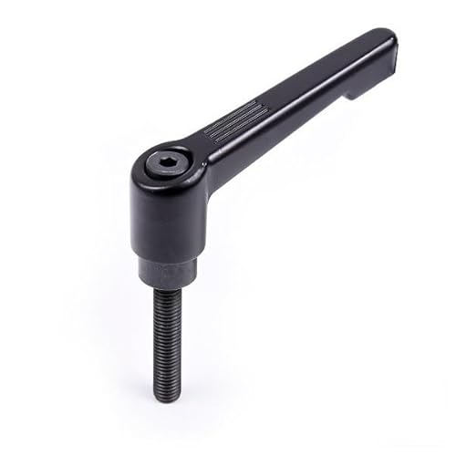 KINETIK MSystem® Klemmhebel M10 - KM.R92 Grifflänge 92 mm, Spannhebel verstellbar, Zinkdruckguss, Gewindbolzen M10x40 mm Stahl passiviert von KINETIK MSystem