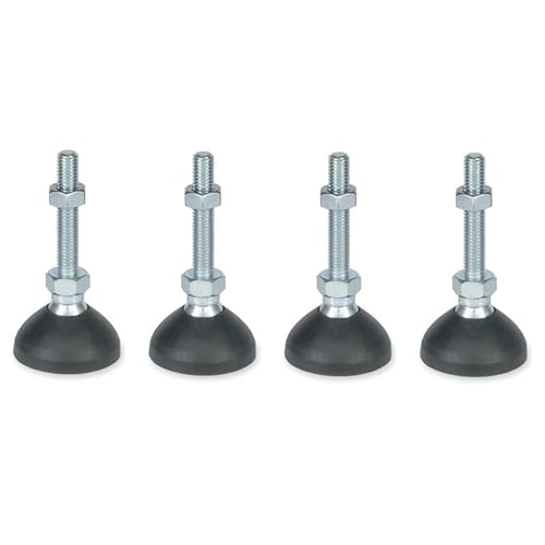 KINETIK MSystem® Stellfuß Gelenkfuß KM.SF4 M10 Ø40 mm, höhenverstellbar, nivellierbar, schwenkbar Gewindespindel M10x70 mm Stahl verzinkt | 4 Stück von KINETIK MSystem