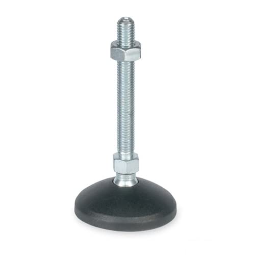 KINETIK MSystem® Stellfuß Gelenkfuß KM.SF5 M10 Ø50 mm, höhenverstellbar, nivellierbar, schwenkbar Gewindespindel M10x45 mm Stahl verzinkt | 4 Stück von KINETIK MSystem