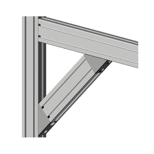 KINETIK MSystem® - Winkelverbinder 8 40x80x80 45 Grad Profilverbinder Nut 8 mit Befestigungsmaterial für Aluprofil 40x80 - item kompatibel, alufarbig lackiert | Verbinder - 1 Stück von KINETIK MSystem