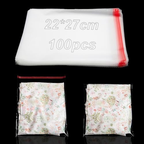 100 Stück Große Cellophantüten Selbstklebend 22x27 cm Klarsichttüten zum Befüllen OPP PlastiktütenTütchen Zellophantüten Kekse Tüten Flachbeutel Weihnachten für Süßigkeiten Nüssen Schokolade Schmuck 100 Stück Große Cellophantüten Selbstklebend 22x27 cm Klarsichttüten zum Befüllen OPP PlastiktütenTütchen Zellophantüten Kekse Tüten Flachbeutel Weihnachten für Süßigkeiten Nüssen Schokolade Schmuck von KINETOX