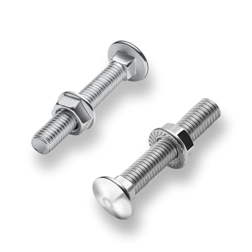 KINETOX 15 Stück Schlossschrauben M10×65mm Schloßschrauben DIN 603 mit Sechskant-Flanschmutter M10 Mutter Torbandschrauben Weit verbreitet in der Elektronik Maschinenbau Bauwesen Heimdekoration KINETOX 15 Stück Schlossschrauben M10×65mm Schloßschrauben DIN 603 mit Sechskant-Flanschmutter M10 Mutter Torbandschrauben Weit verbreitet in der Elektronik Maschinenbau Bauwesen Heimdekoration von KINETOX