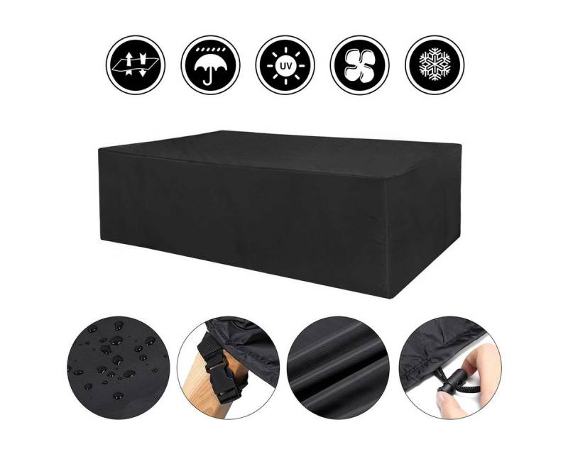 KING DO WAY Trafoabdeckung GEMITTO Tischabdeckung 155x115x65 cm – Robust & Wetterfest, anpassbar durch Kordelzug von KING DO WAY
