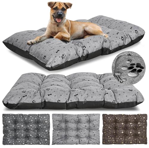 KING DOG Hundebett Extra Große Größe XL 120 x 80 cm Wasserdichtes Waschbares Kissen aus Oxford-Stoff Bequemes Matratzenbett für Hunde Innen- und Außenbereich Langlebig Farbe Grau KING DOG Hundebett Extra Große Größe XL 120 x 80 cm Wasserdichtes Waschbares Kissen aus Oxford-Stoff Bequemes Matratzenbett für Hunde Innen- und Außenbereich Langlebig Farbe Grau von KING DOG