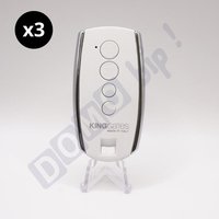 King Gates - 3er Set Fernbedienungen Stift 4K Weiß - Frequenz 433.92 MHz - 4 Kanäle - Rolling Code Sicherheit - Reichweite bis zu 150m - Kompatibel von KING GATES