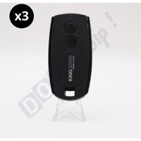 King Gates - 3er-Set Fernbedienungen Pen 2K - Frequenz 433.92 MHz - 2 Kanäle - Rolling Code Sicherheit - Reichweite bis zu 150m - Kompatibel mit von KING GATES