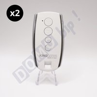 King Gates - 2er-Set Fernbedienungen Stift 4K Weiß - Frequenz 433.92 MHz - 4 Kanäle - Rolling Code Sicherheit - Reichweite bis zu 150m - Kompatibel von KING GATES