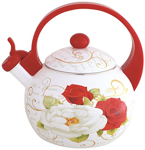 3700 Teekessel/Pfeifkessel, Emaille, 2,0 l (Red_3) von KING HOFF