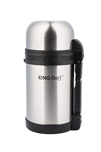 KING HOFF Isolierbehälter für Lebensmittel Edelstahl doppelwandig Isolierflasche Steel Flask (0,8L) KING HOFF Isolierbehälter für Lebensmittel Edelstahl doppelwandig Isolierflasche Steel Flask (0,8L) von KING HOFF
