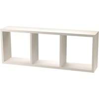 King Home 3-Regal CUBE RACK (30x80x15 cm) MDF WEISS KARTON MIT 3 STÜCKEN von KING HOME